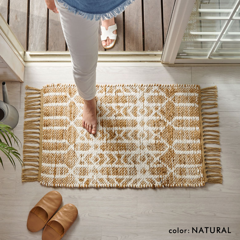 シェニールコットン＆ジュートラグ