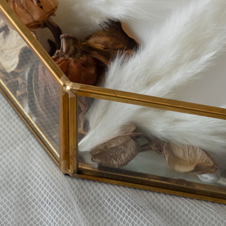 程よい重厚感もある真鍮のフレーム