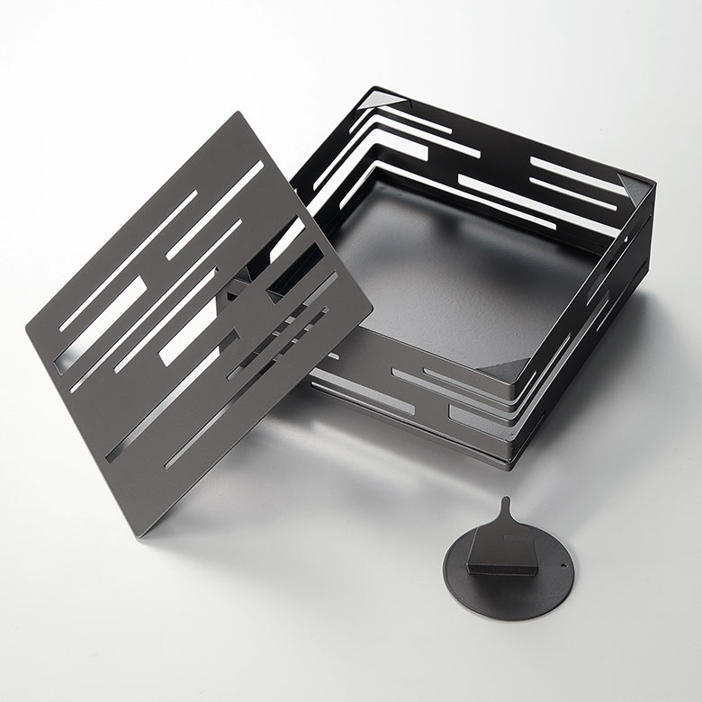 スチール製で洗える