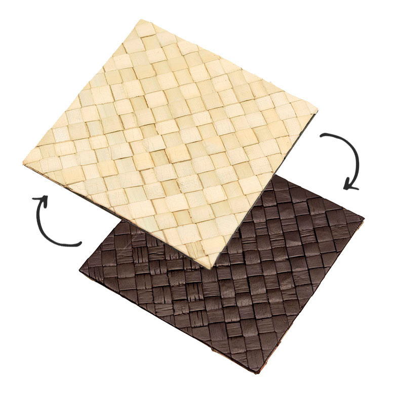 リバーシブル ナチュラル ブラウン