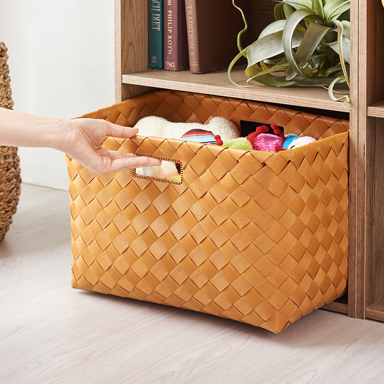 たっぷり収納、深型 Lサイズ タオルやブランケット、食材や雑誌など