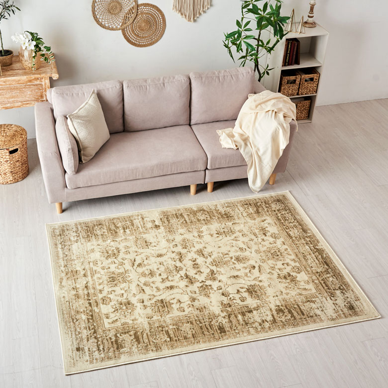 高密度ウィルトン織りラグならではのデザイン