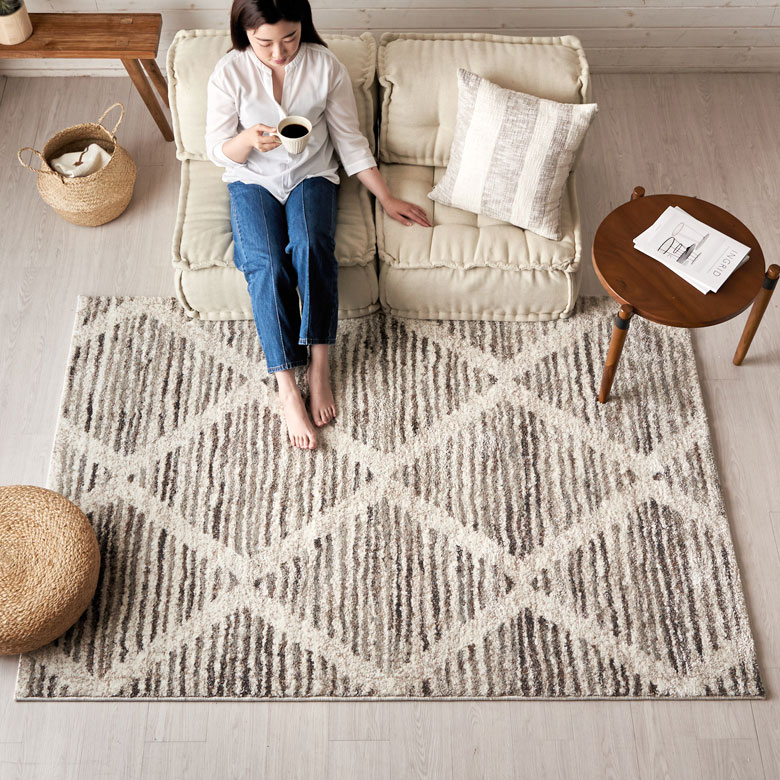 ストライプ＆ダイアモンド柄