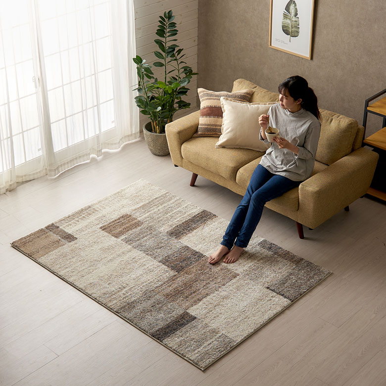 さりげないアクセントにぴったりのラグ