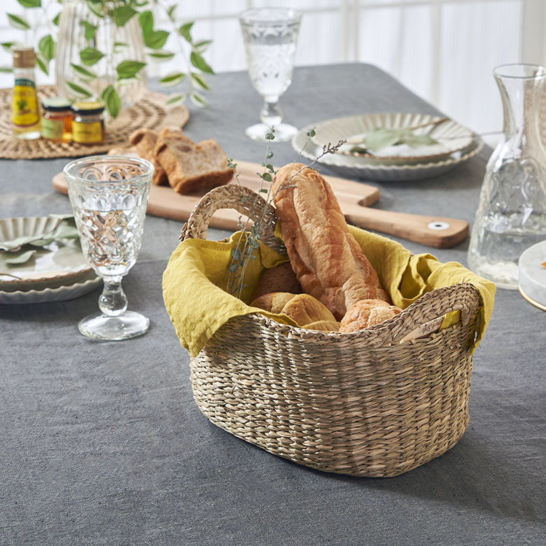 天然素材のナチュラルさが魅力 シーグラスのオーバル型バスケット