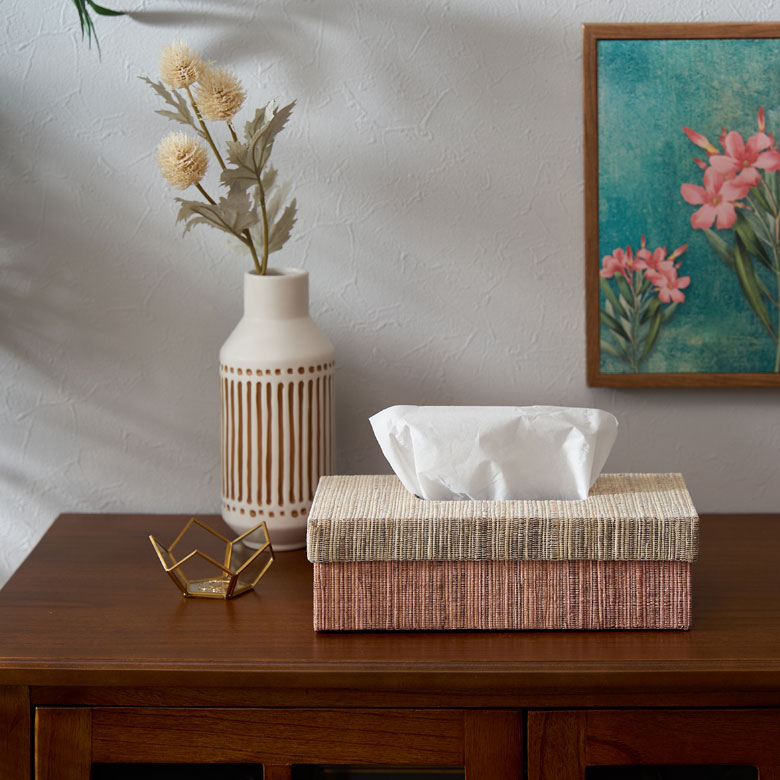 お部屋のアクセントにぴったりのティッシュケース