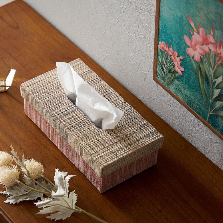 ウォーターヒヤシンスでできたティッシュケース