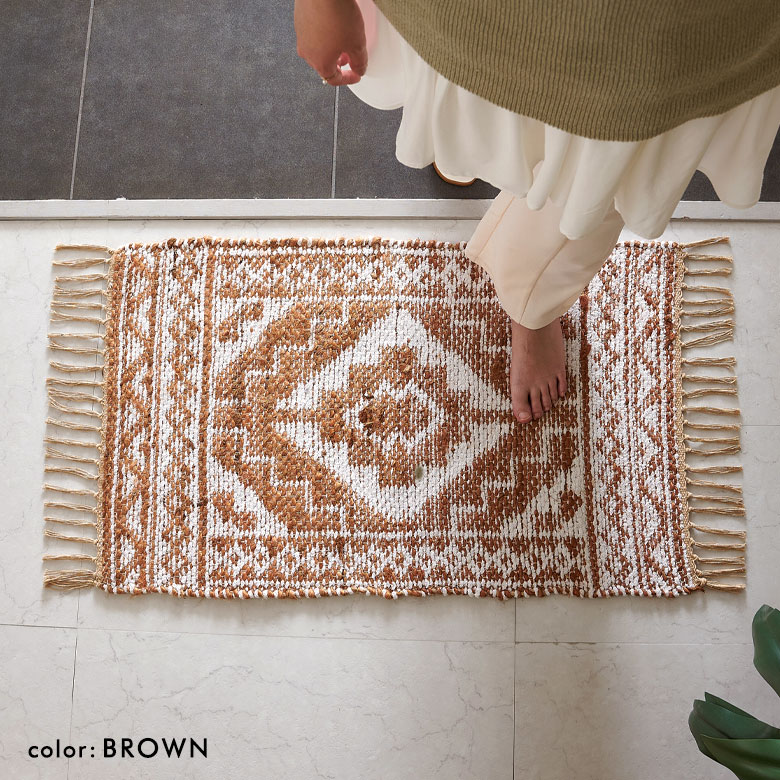 シェニールコットン＆ジュートラグ