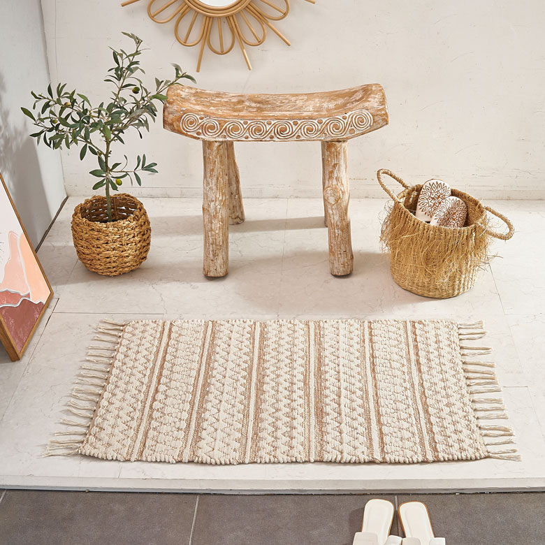 コットンシェニールラグ