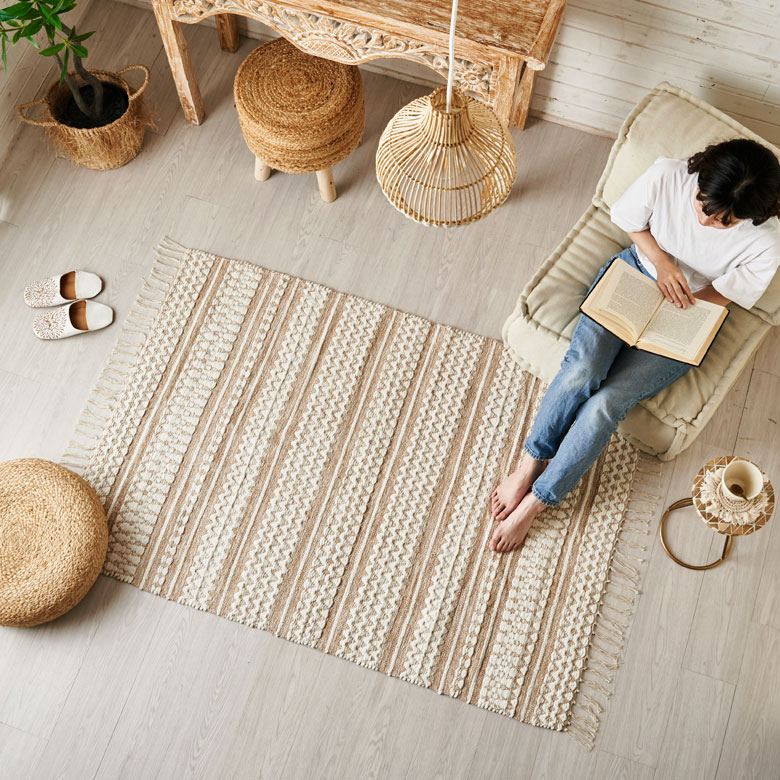 素足でも気持ちいいラグカーペット