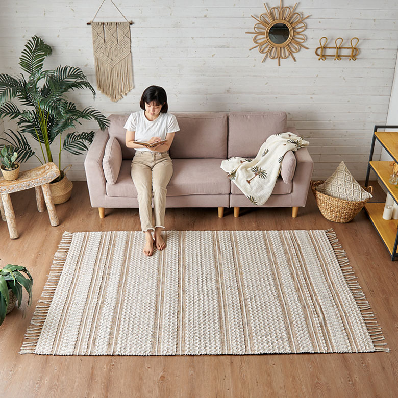 コットンシェニールラグ