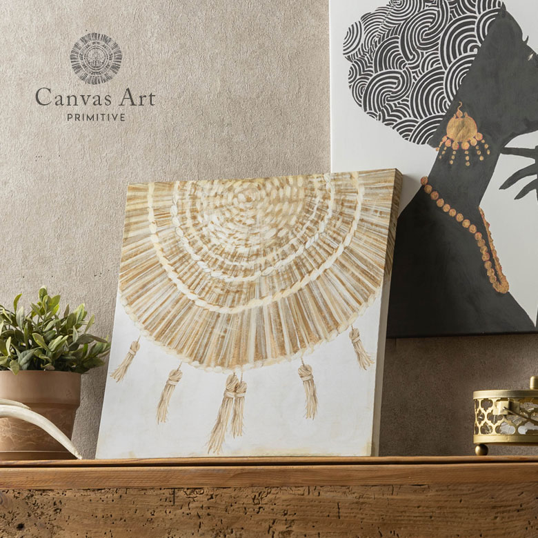 キャンバスアート。タッセルデザイン。