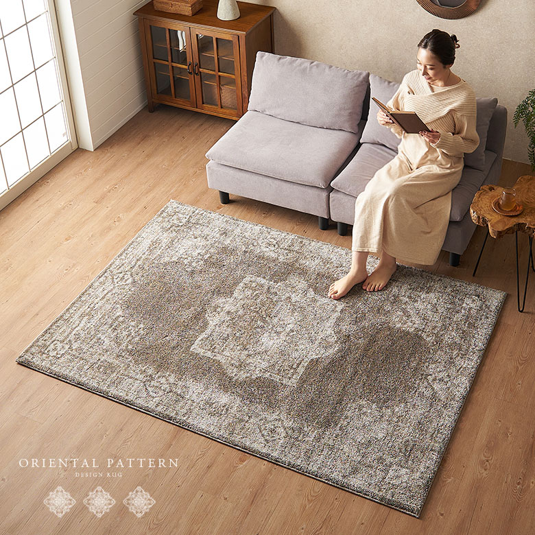 オリエンタル ラグ メダリオン柄