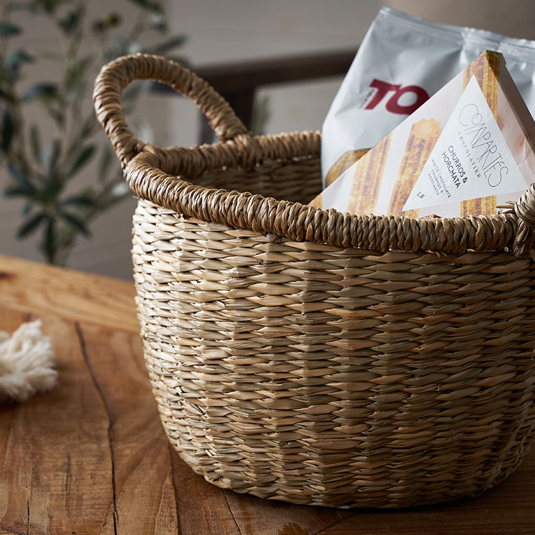 天然素材のかごバスケット