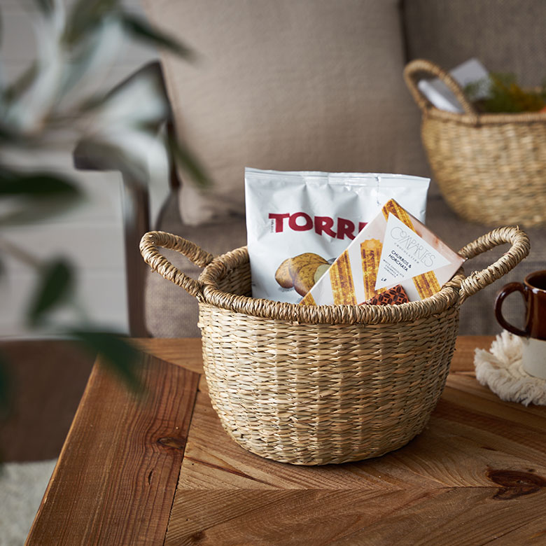 天然素材のかごバスケット