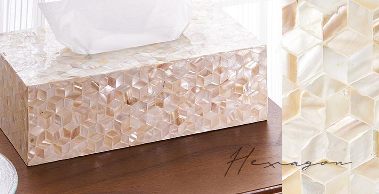 ヘキサゴン ひし形から成る六角形の、モダンな幾何学模様