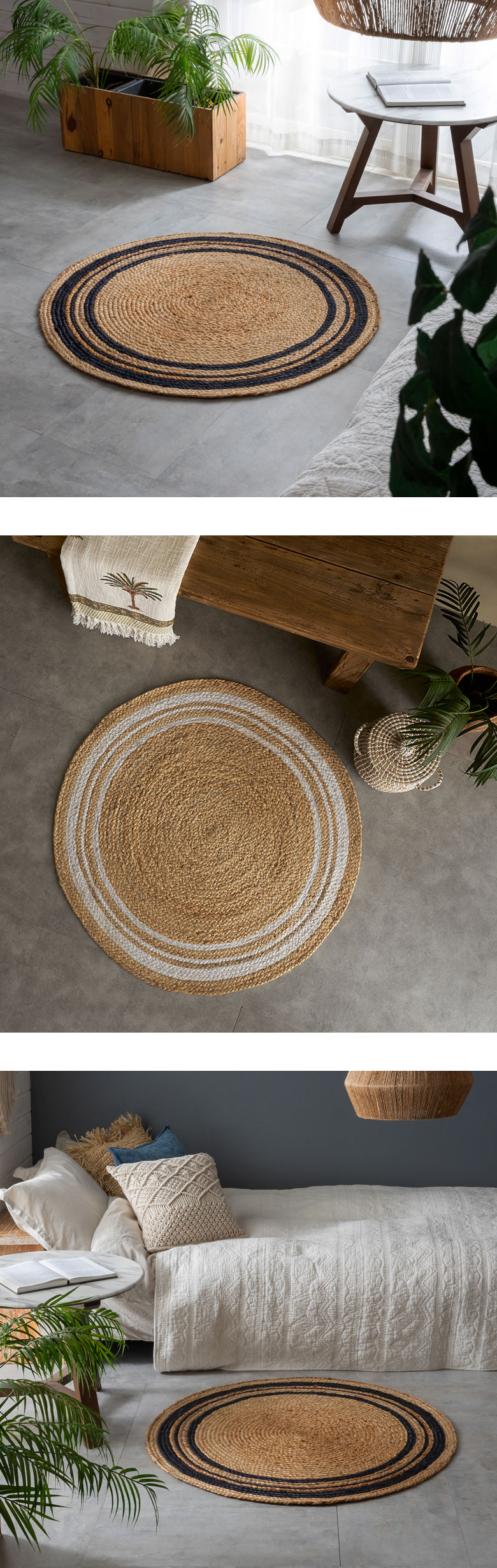 ラフなジュートながらもスタイリッシュな雰囲気