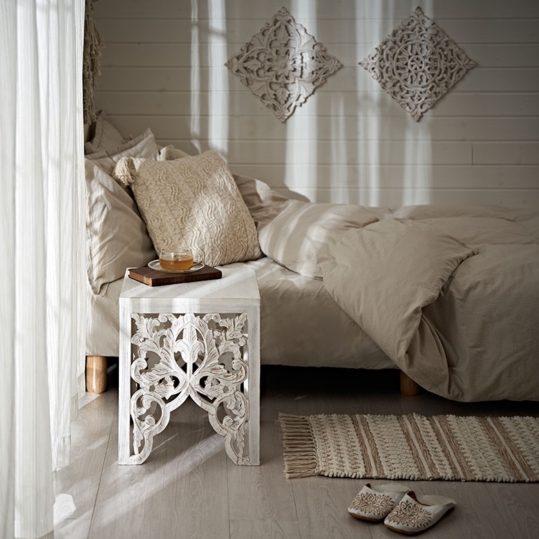 ホワイトをベースにした、海外インテリア風のお部屋にも