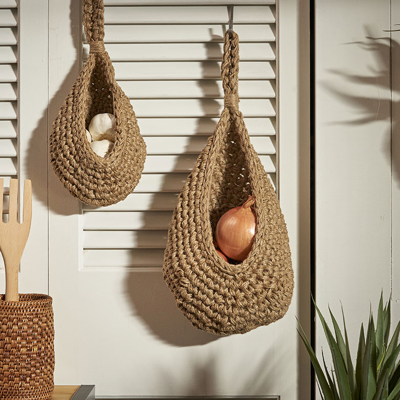 ティアドロップ ジュートバスケット 壁掛け 吊り下げ