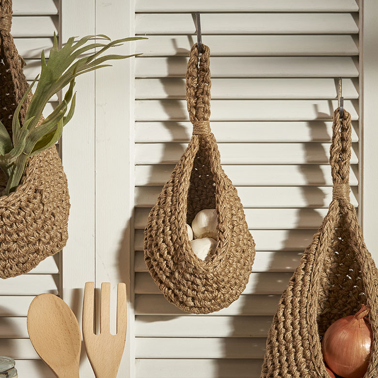 ハンギング バスケットハンドメイド ジュート