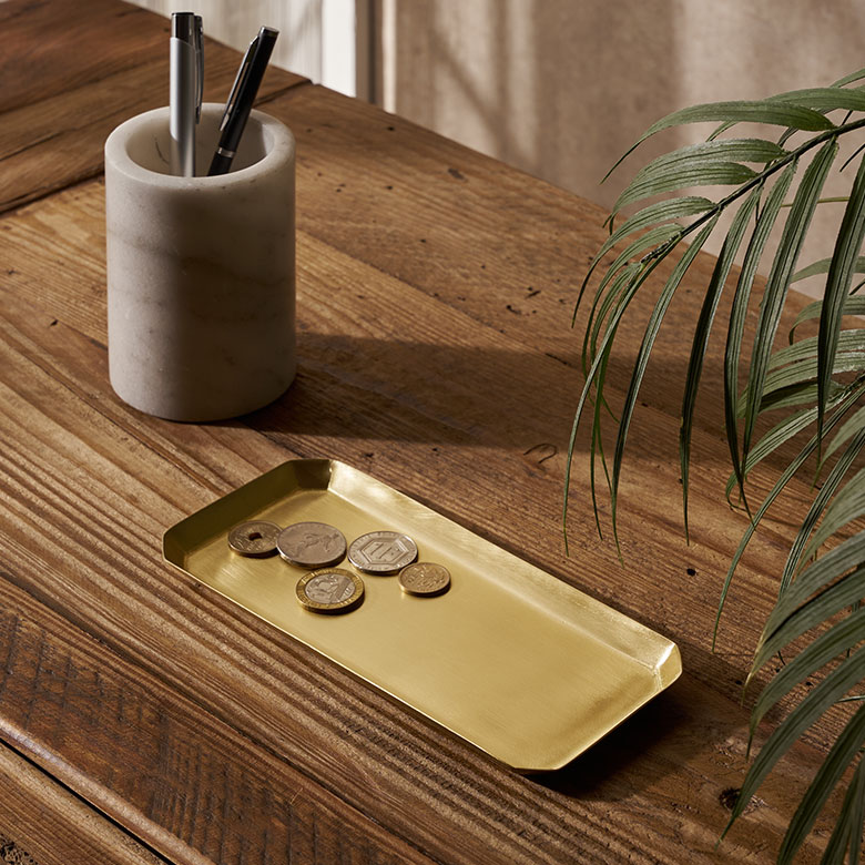 真鍮のキャッシュトレイ