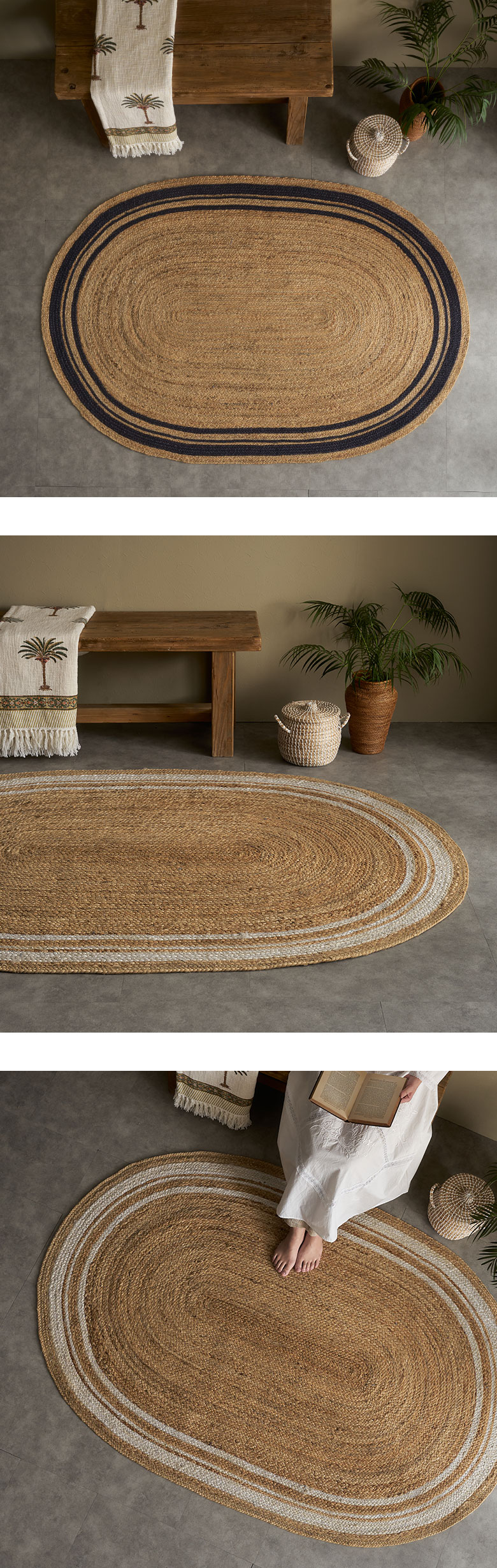 ラフなジュートながらもスタイリッシュな雰囲気