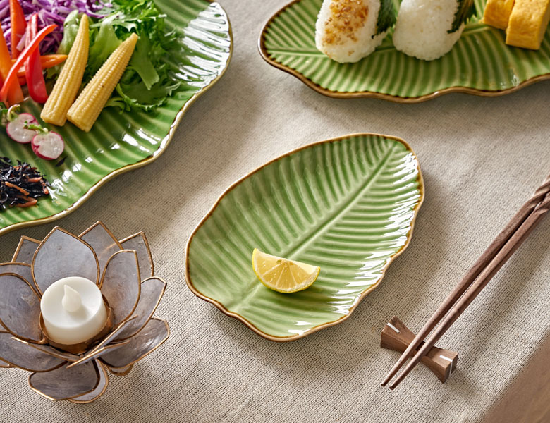 バナナリーフのプレート[Sサイズ]