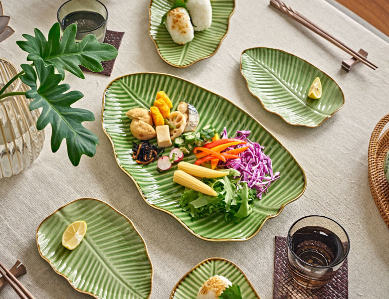 バナナリーフのプレート