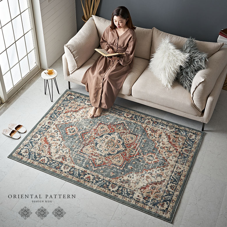 オリエンタル ラグ [メダリオン柄]