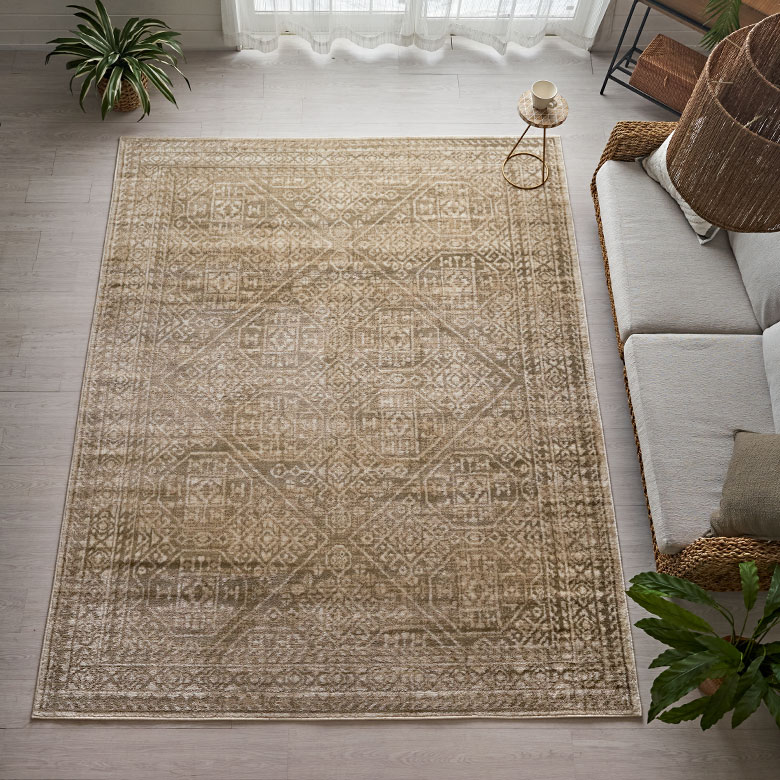 高密度ウィルトン織りラグならではのデザイン