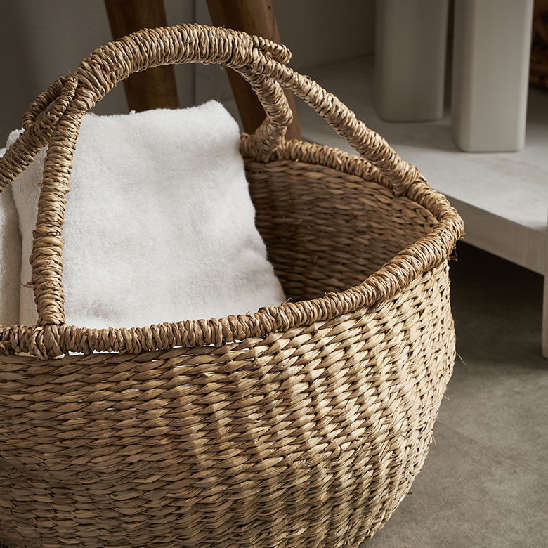 天然素材のかごバスケット