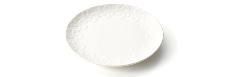 フランジパニ柄のお皿