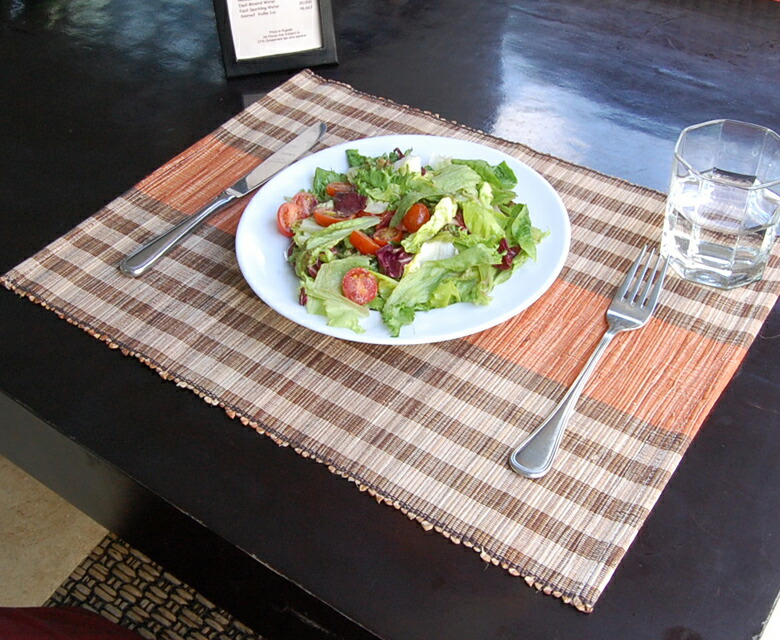 アジアンテイストのボーダー柄