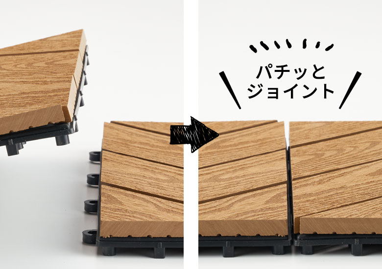 ジョイントするだけで敷ける