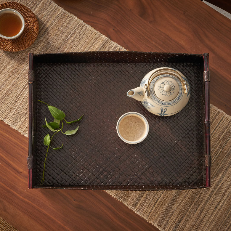 長方形のサービストレイ