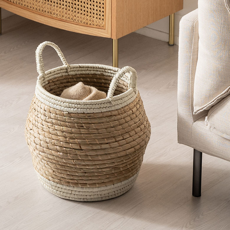 メンドン製バイカラーバスケット