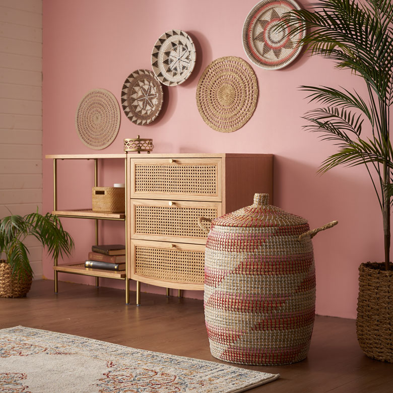 オブジェのような存在感の収納バスケット