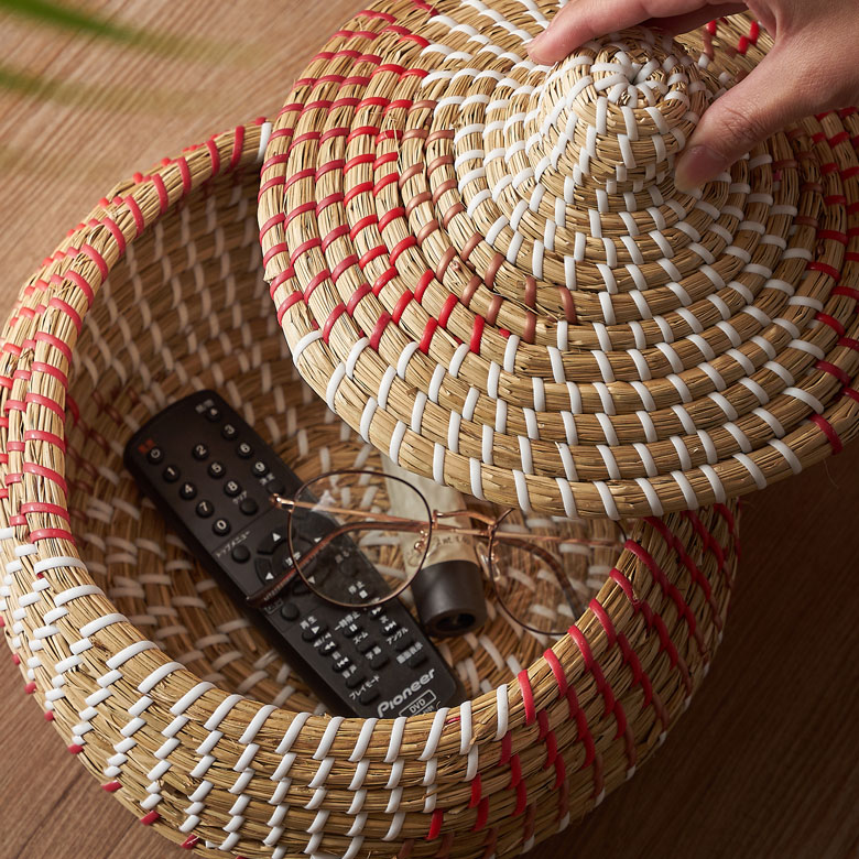 リビング、キッチン、ベッドルーム、玄関などで活躍するバスケット