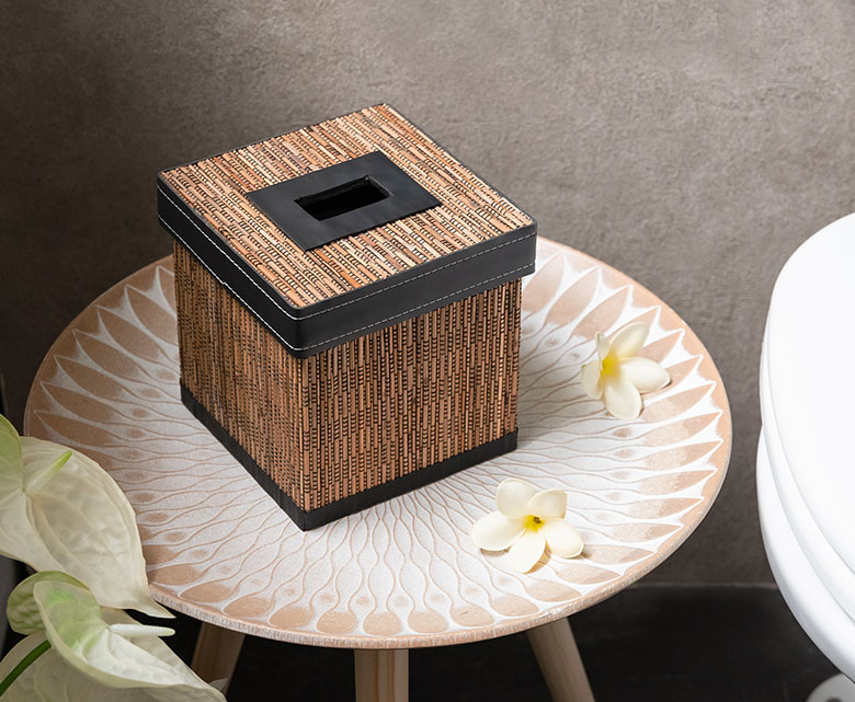 天然素材のトイレットペーパー収納ケース