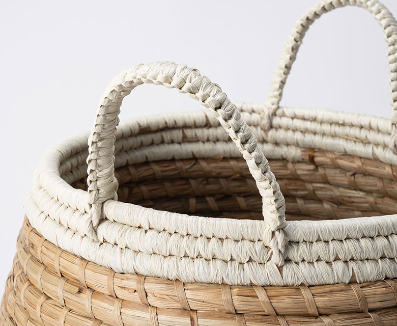 取っ手付きバスケット収納ケース