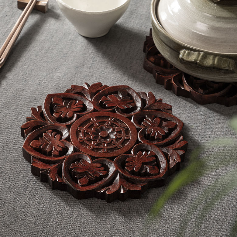 マンゴーウッドの鍋敷き