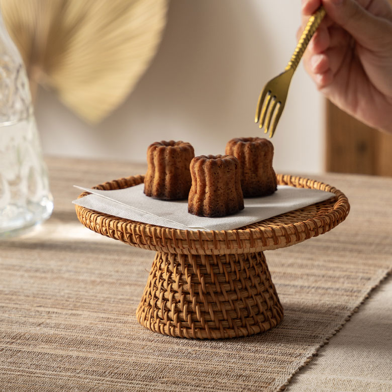 ラタンのカトラリースタンド