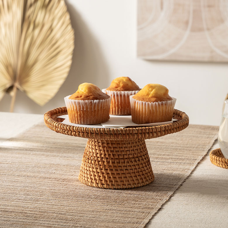 ラタンのカトラリースタンド