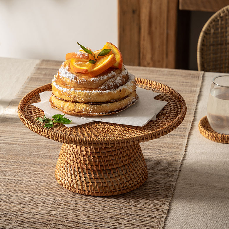 ラタンのカトラリースタンド