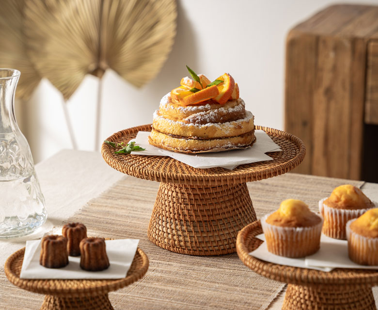 天然素材でできたおしゃれなケーキスタンド