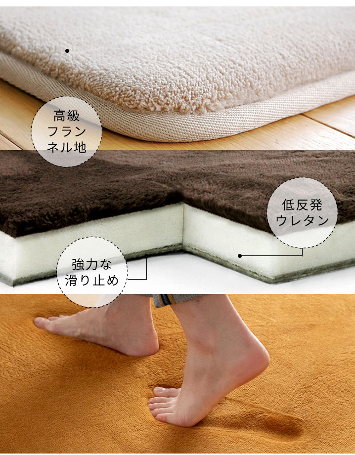 当店の低反発ラグは厚みが違う