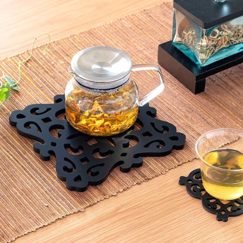 ティーポット敷きとして