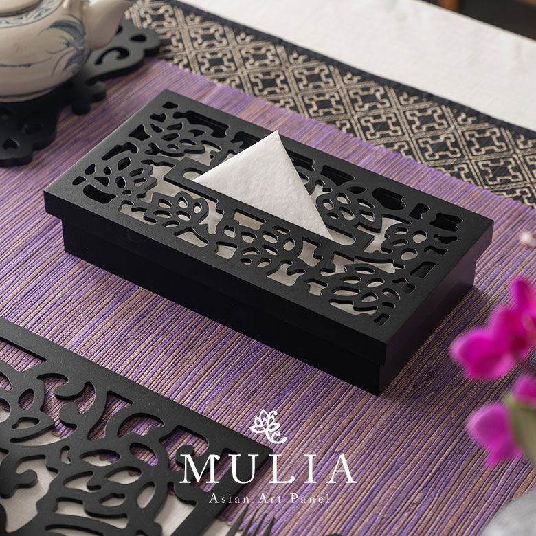 MULIA アジアンアート ティッシュケース［スリム］