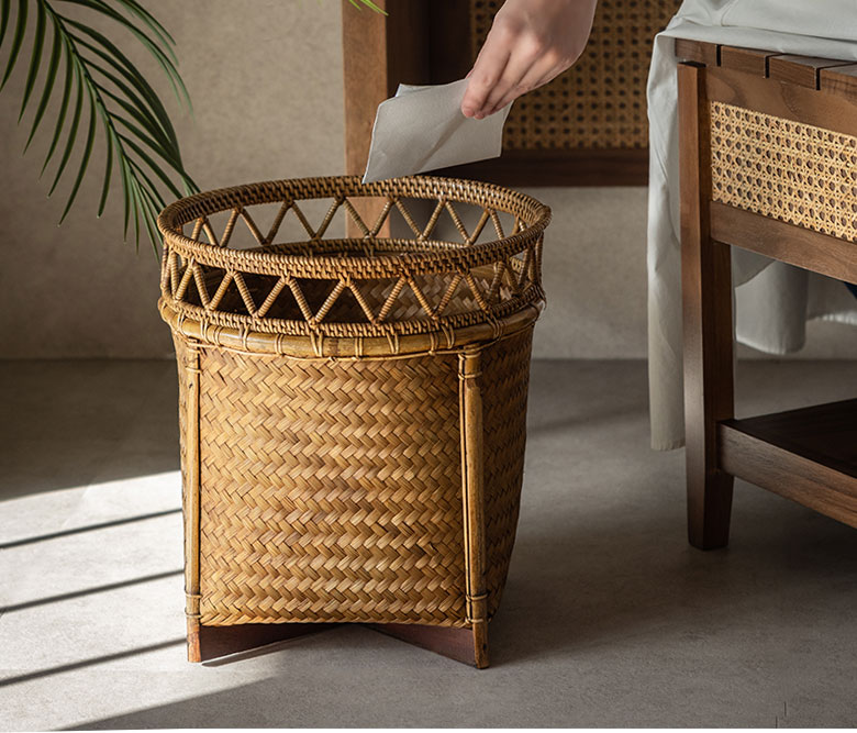 天然素材できたかごバスケット