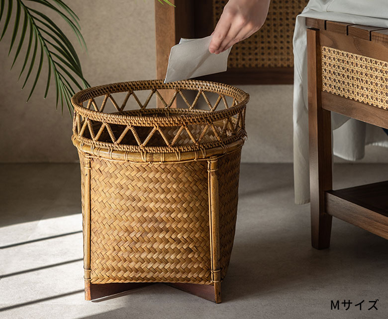 天然素材できたかごバスケット